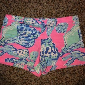Lilly Pulitzer Bright Pink Blue Sea Shorts Girl 14